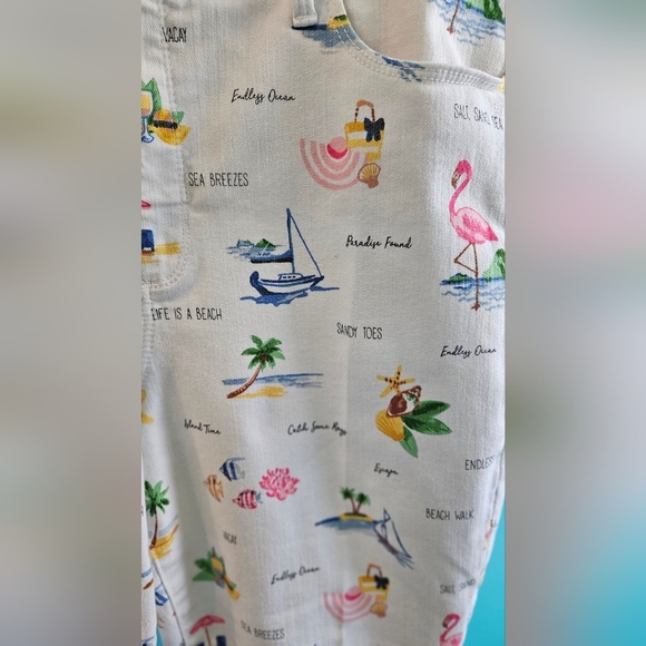 Talbots Tie-Hem Novelty Crop Capris - Picture 5 of 11